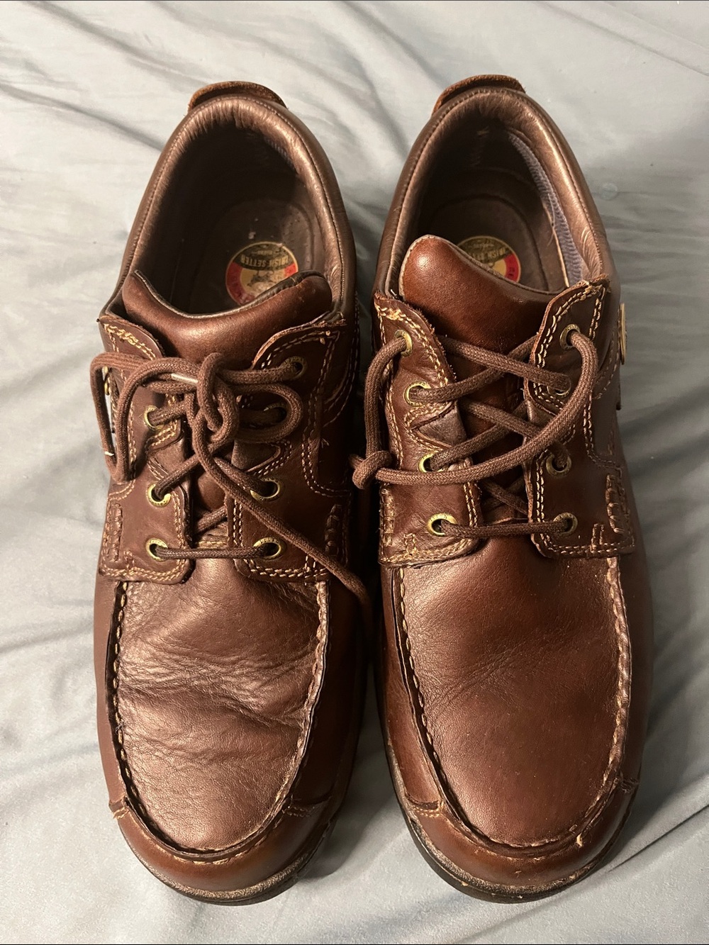 Irish Setter Size 11.5 Brown Leather Boat Moccasins